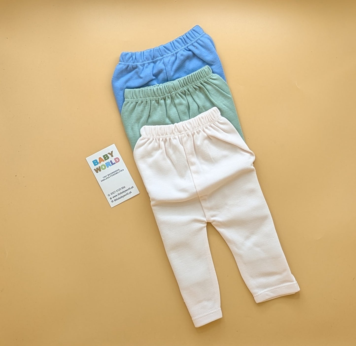 Pack of 3 Pajamas (Trousers) - Blue, Green, Light Pink