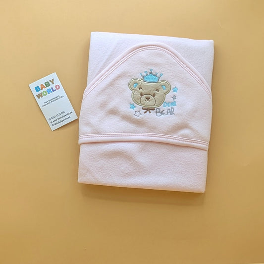 Baby Hooded Wrapping Sheet/Blanket - Bear/Crown - Winter