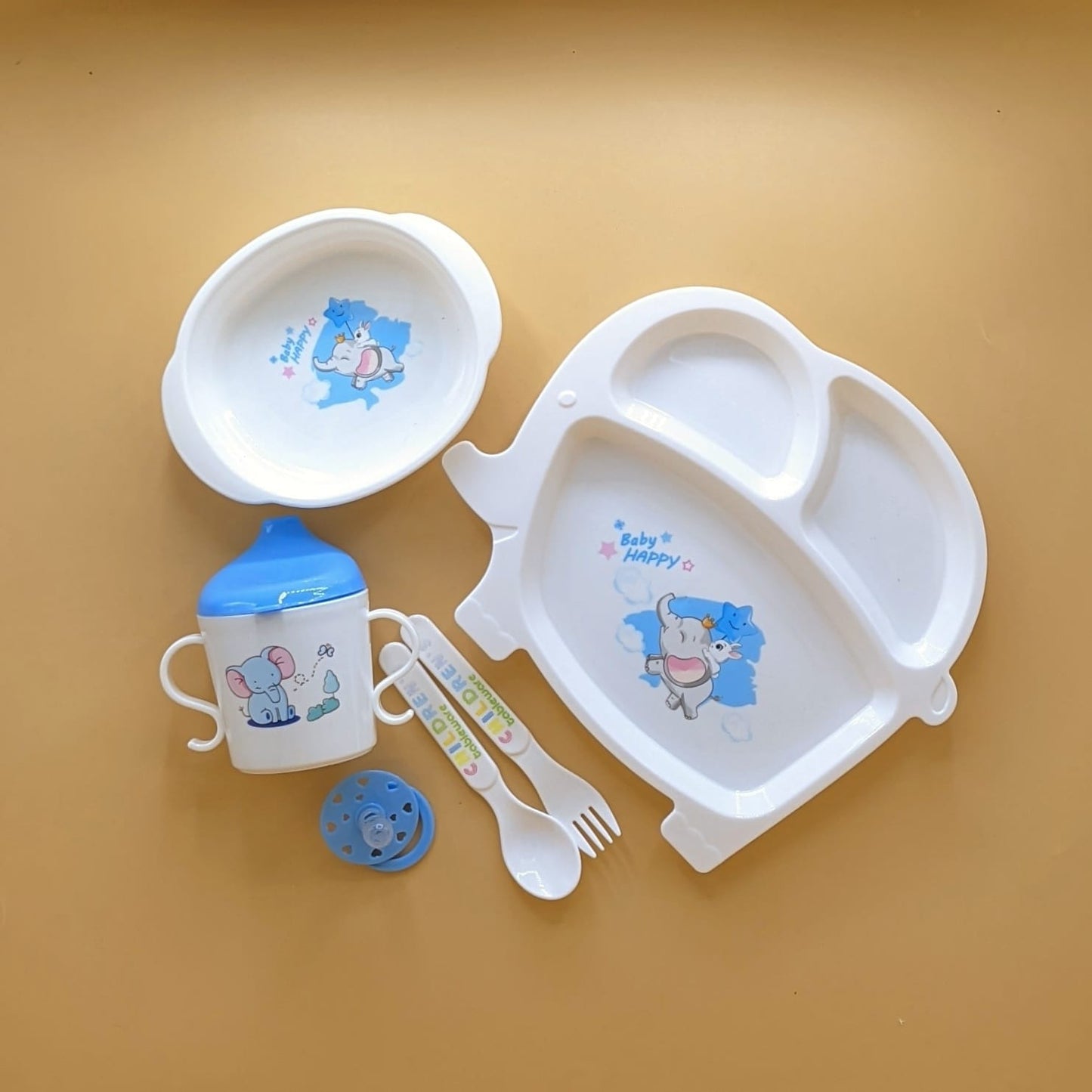 6 Pieces Feeding Set - Elephant