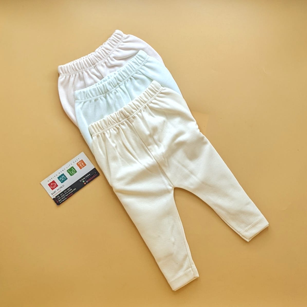 Pack of 3 Pajamas - Light Pink/Light Green/Cream