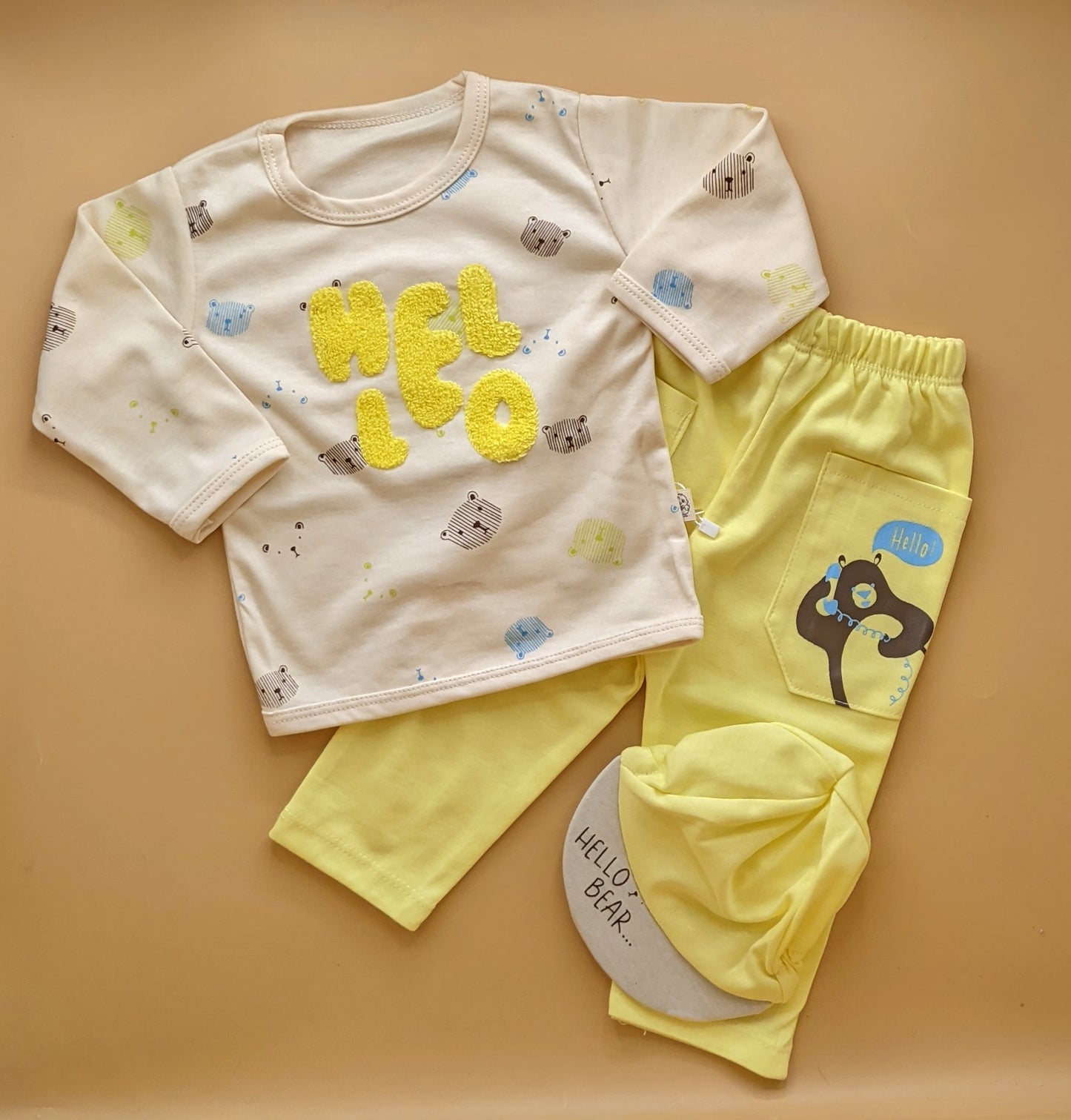 Baby Suit with Cap - Hello