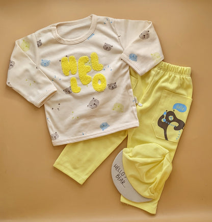 Baby Suit with Cap - Hello