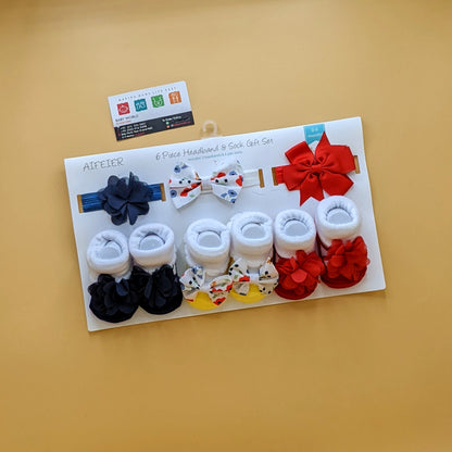 Pack of 3 Booties & Headbands Set