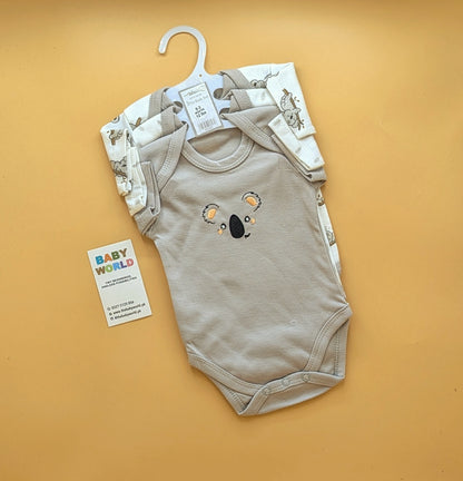 Baby Pack of 3 Premium Half Sleeves Bodysuits