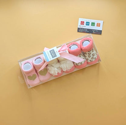 Premium Quality Baby Pack of 3 Booties Set