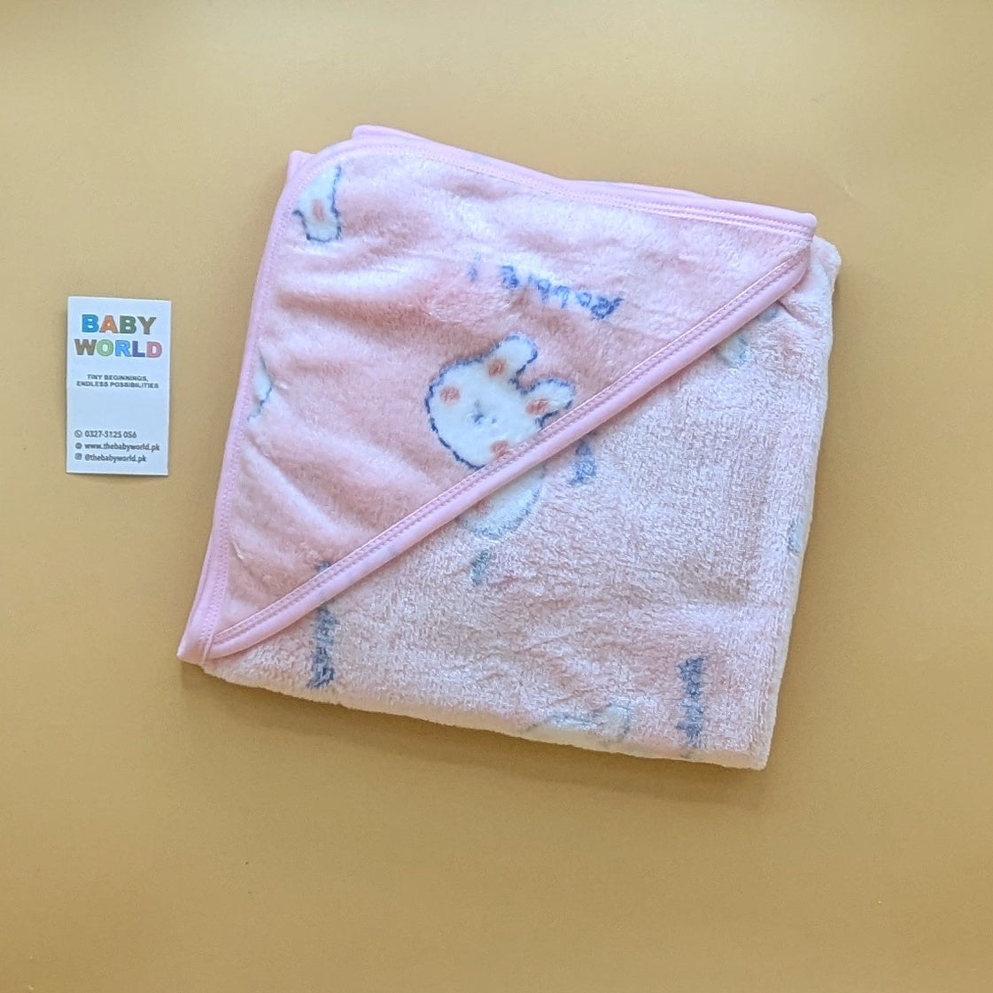 Baby Hooded Wrapping Sheet/Ac Blanket - Rabbit - Winter