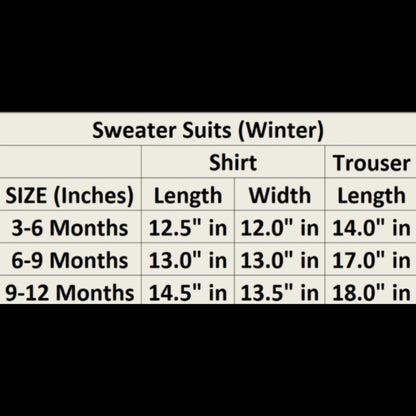 Premium Quality Baby Sweater Suit Set - Winter - Orange Cat