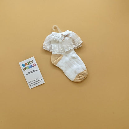 Baby Frilly Socks Pair - Bow