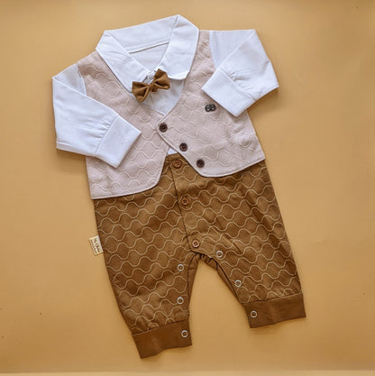 Romper - Waistcoat/Bow