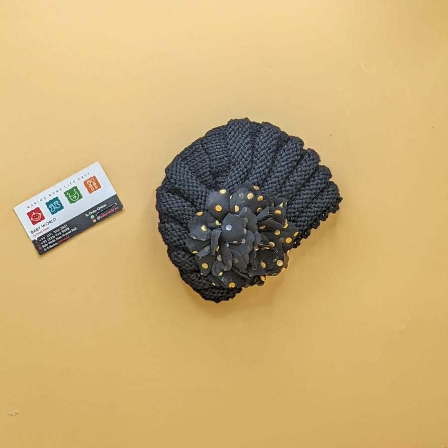 Baby Wool Cap - Flower - Winter