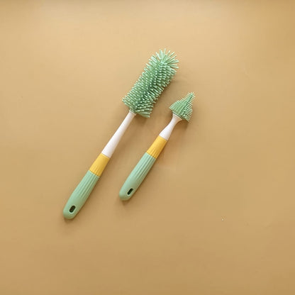 2 Pieces All Purpose Silicone Bottle & Teat Cleaner Brush