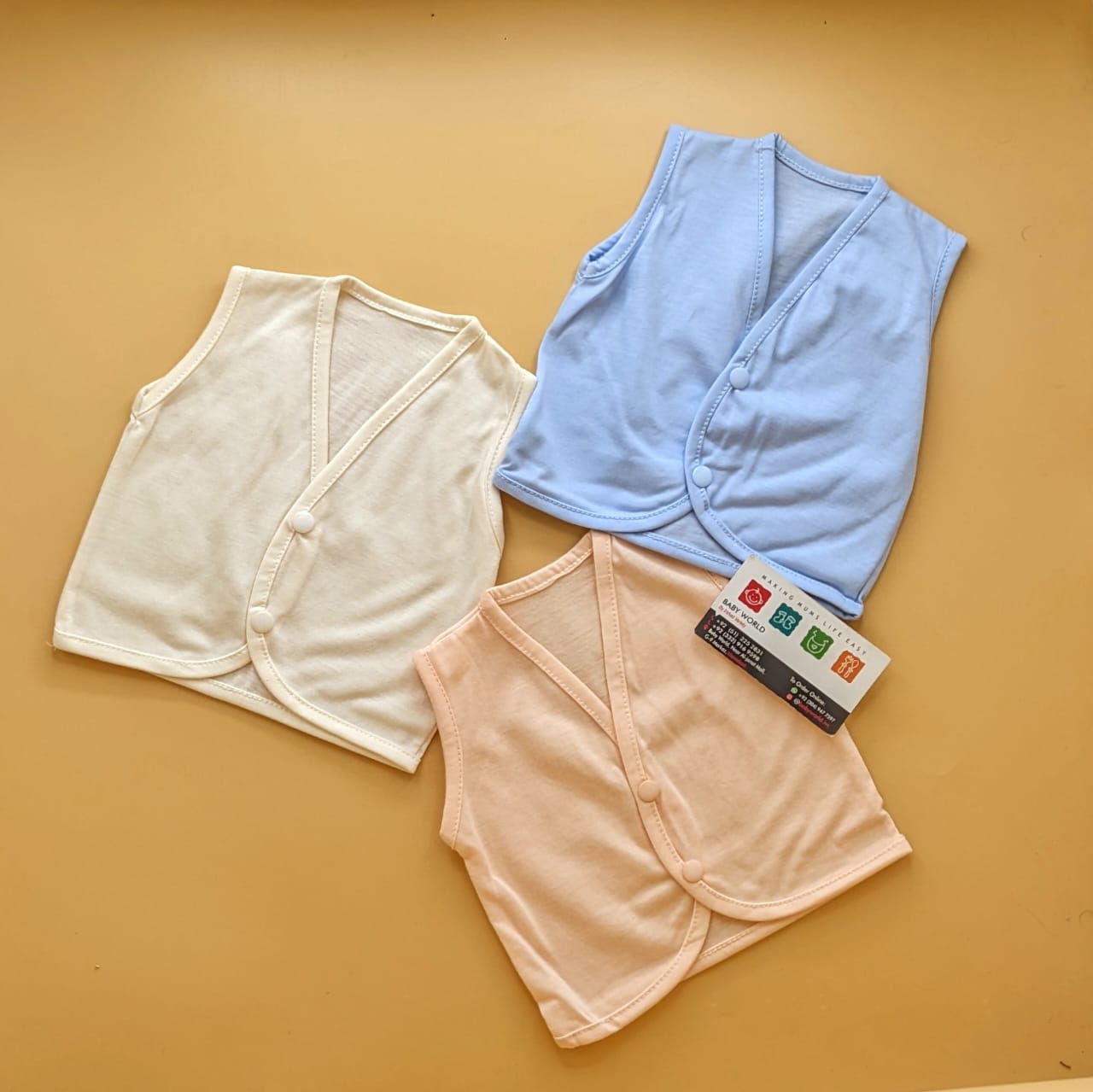 Pack of 3 Vests - Sleeveless - Multicolor(Assorted)