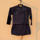 3 Pieces Premium Kameez Shalwar with Embroidered Waistcoat - Navy Blue