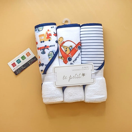 Pack of 3 Hooded Bath Towels