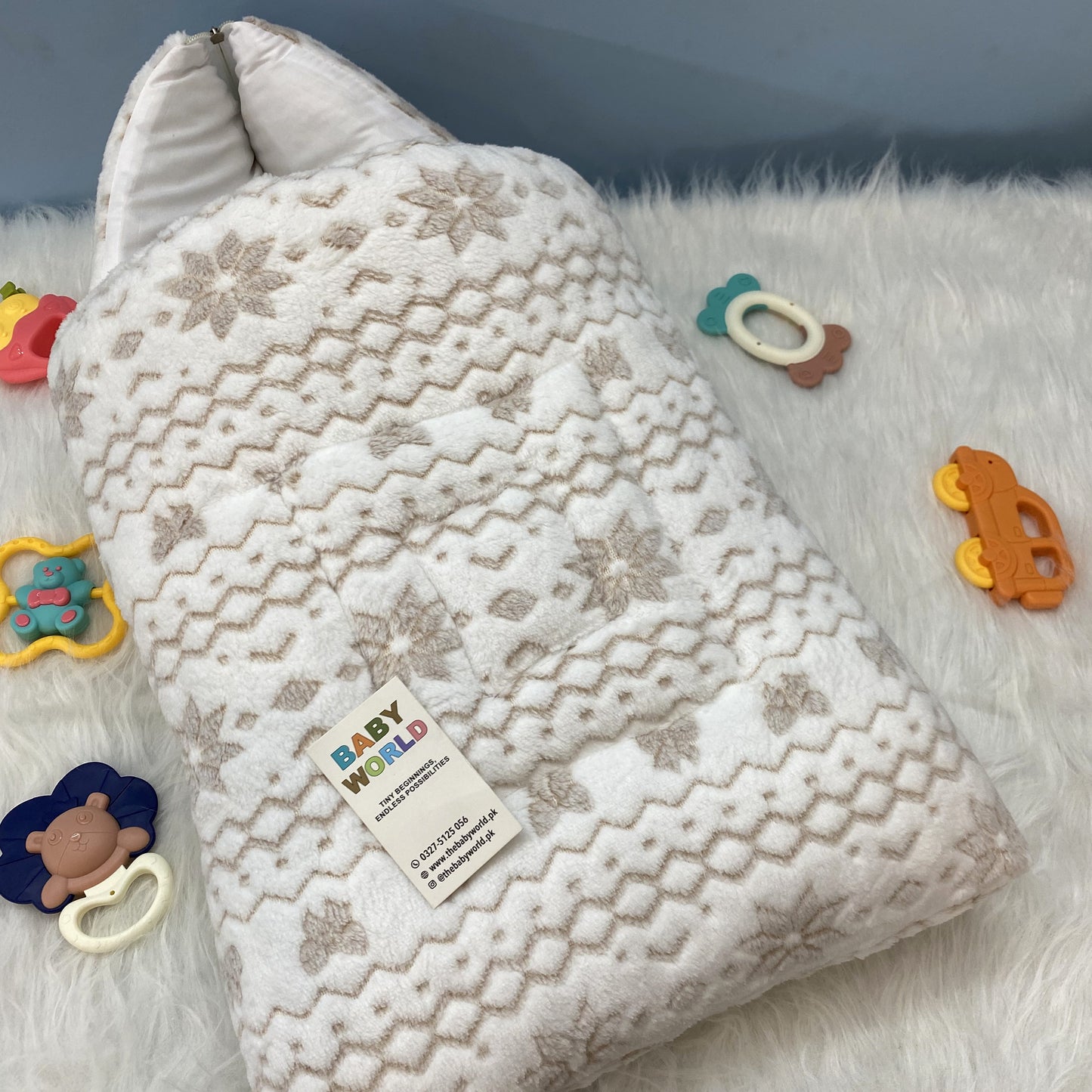 Baby Carry Nest with Hood - Floral - Winter