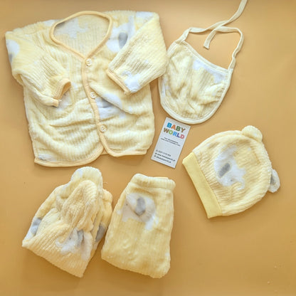 Baby 5 Pieces Furr Suit Set - Elephant 🐘 - Winter