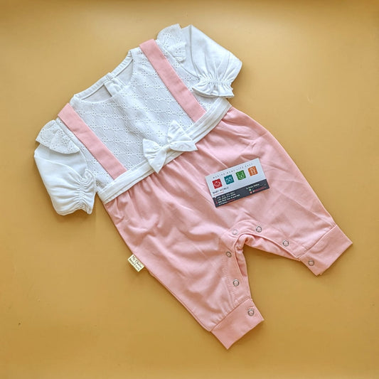 Romper - Full Sleeves - Bow/Stripes