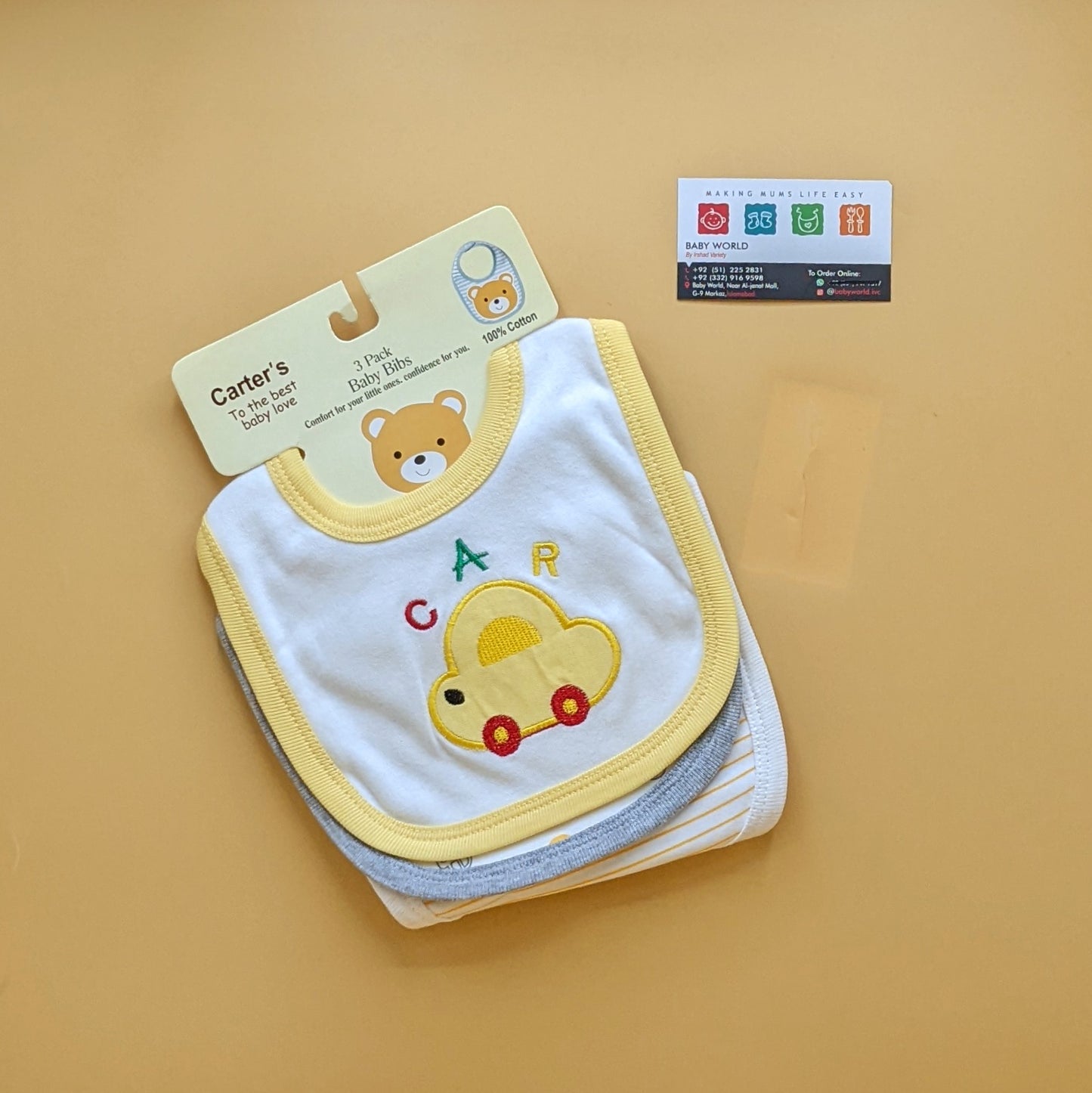 Pack of 3 Bibs - Car/Plane