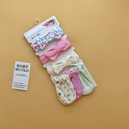Pack of 3 Headbands Set & Mittens