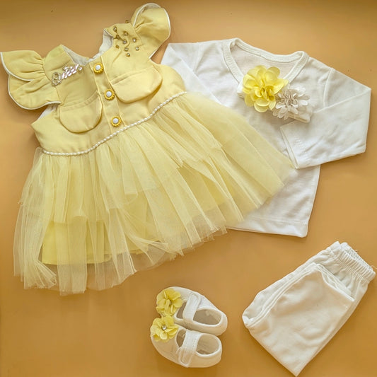 5 Pieces Frock Set - Queen 👑