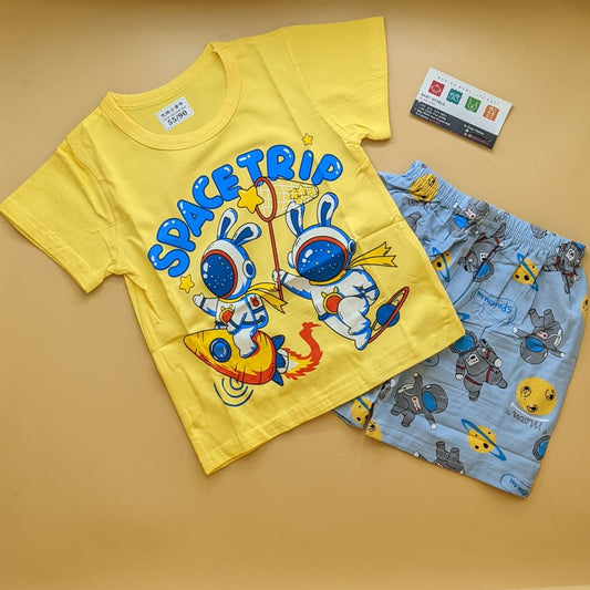 Co-ord set - Yellow/Blue - Space Trip 🚀