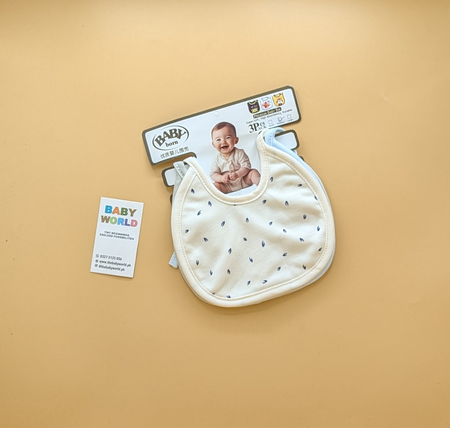 Pack of 3 Bibs - Leaves