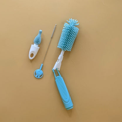 3 Pieces All Purpose Silicone Bottle & Teat Cleaning Brush