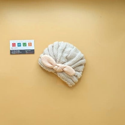 Baby Wool Cap - Bow - Winter
