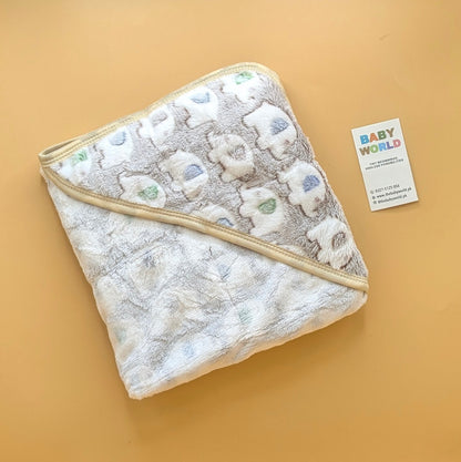Baby Hooded Wrapping Sheet/Blanket - Winter - Elephant  🐘