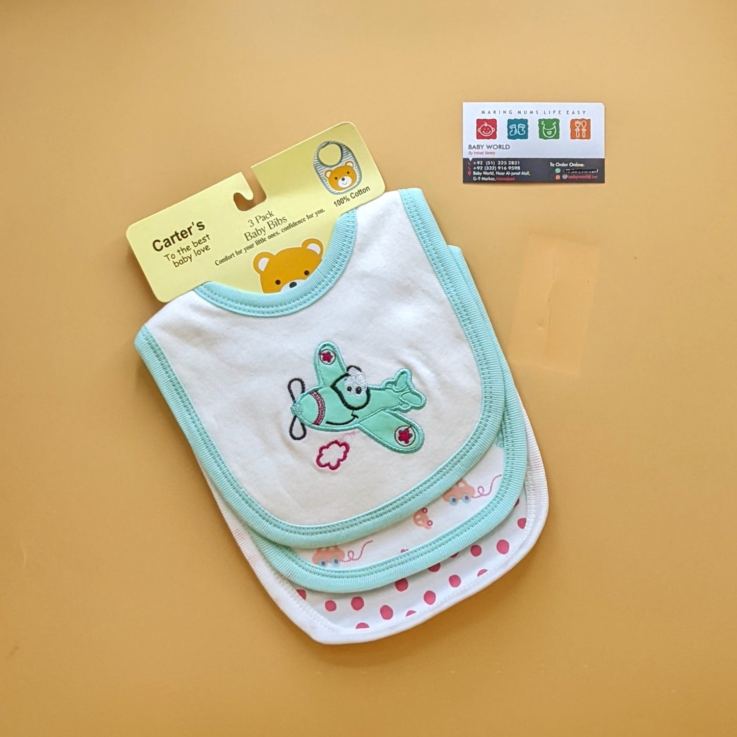 Pack of 3 Bibs - Car/Plane