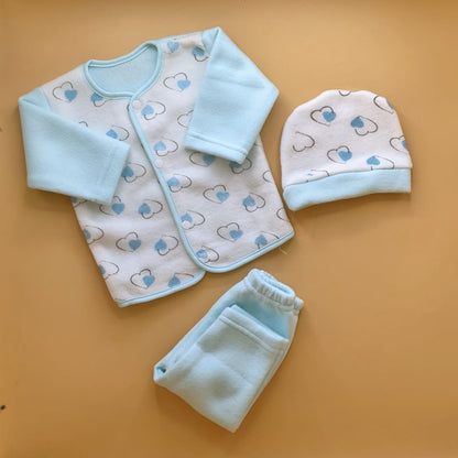 Baby Suit with Cap - Winter - Hearts 🧡