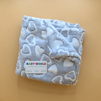 Baby Winter Wrapping Sheet/Ac Blanket - Hearts 🤍
