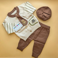 2 Piece Imported Woolen Suit with Cap - Bear 🐻 - Winter