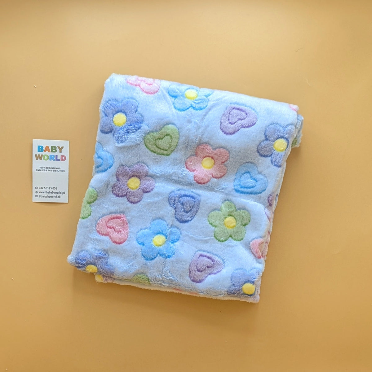 Baby Wrapping Sheet/Blanket - Floral/Hearts - Winter
