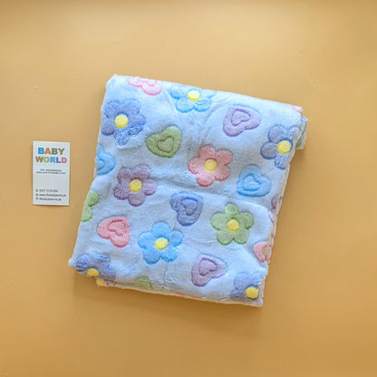 Baby Wrapping Sheet/Blanket - Floral/Hearts - Winter