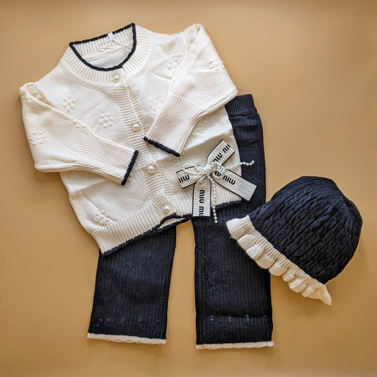 2 Piece Imported Woolen Suit woth Cap - Bow
