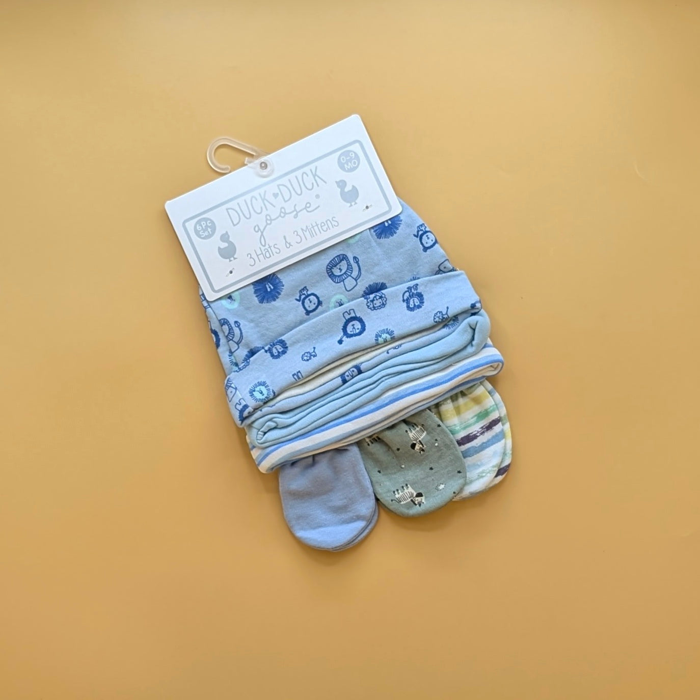 Pack of 3 Caps & 3 Mittens Pair