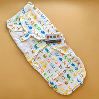 Swaddle Wrap - Alphabets - White