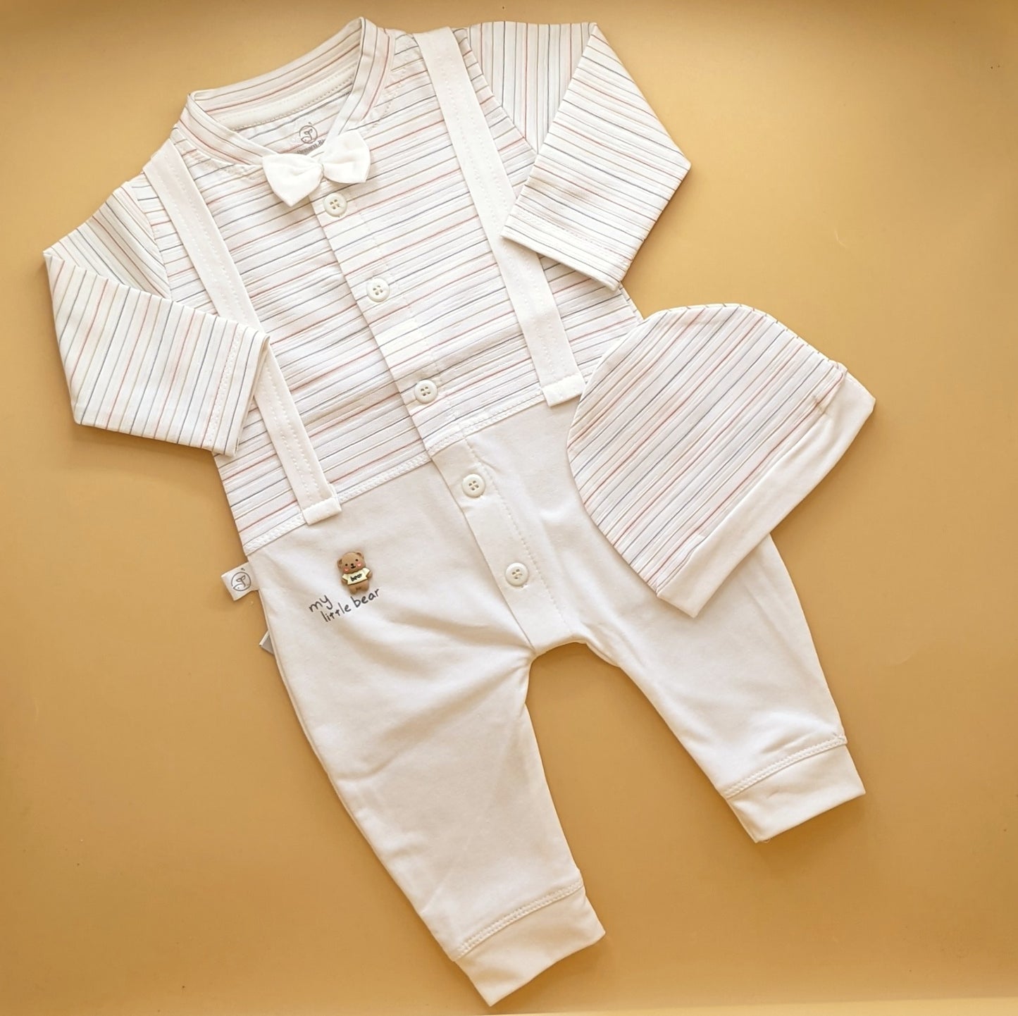 Romper with Cap - Lines/My little Bear 🧸