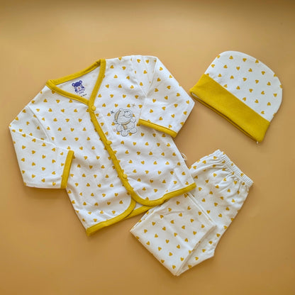 Baby Suit with Cap - Hearts 💕