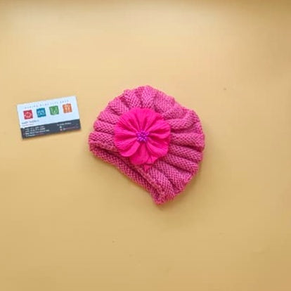 Baby Wool Cap - Floral - Winter