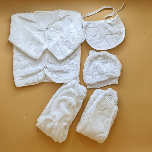 5 Pieces Suit Set - Plain - Winter