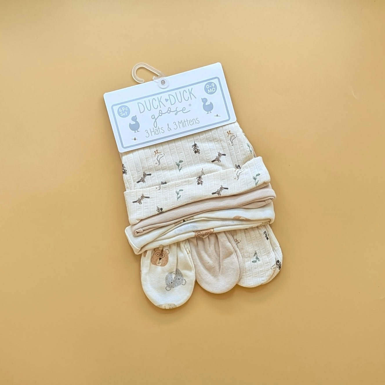 Pack of 3 Caps & 3 Mittens Pair