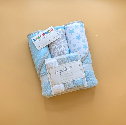 Baby Imported Pack of 3 Hooded Bath Towels with Face Towels