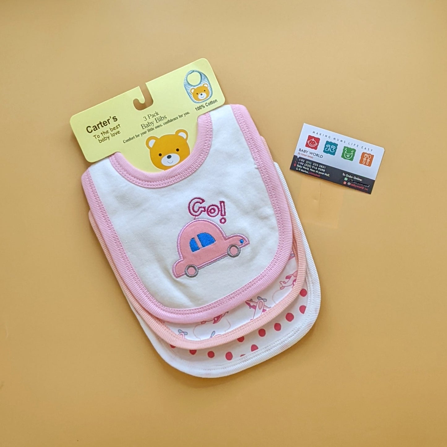Pack of 3 Bibs - Car/Plane
