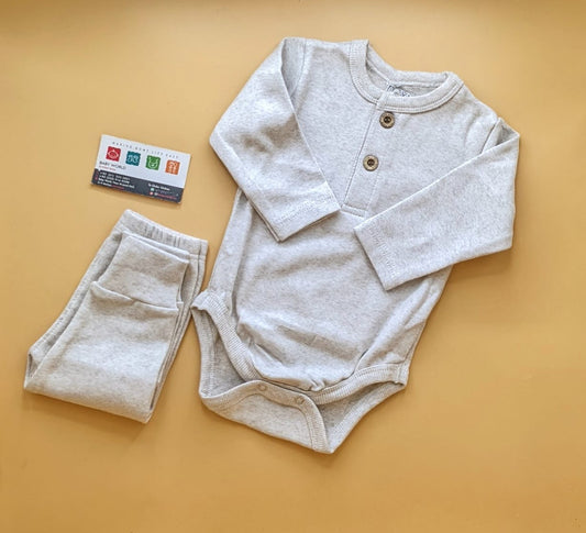 Premium Quality 2 Piece Ribbed (Long Sleeve Bodysuit & Pant) - Winter