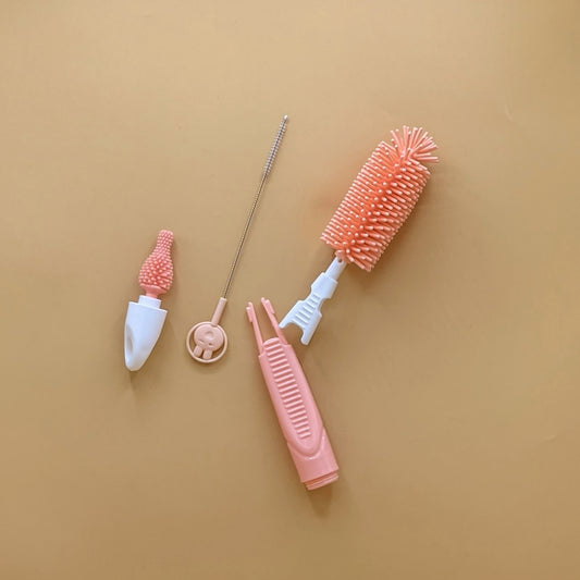 3 Pieces All Purpose Silicone Bottle & Teat Cleaning Brush