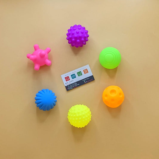 Silicone balls rattle - 6 Pieces