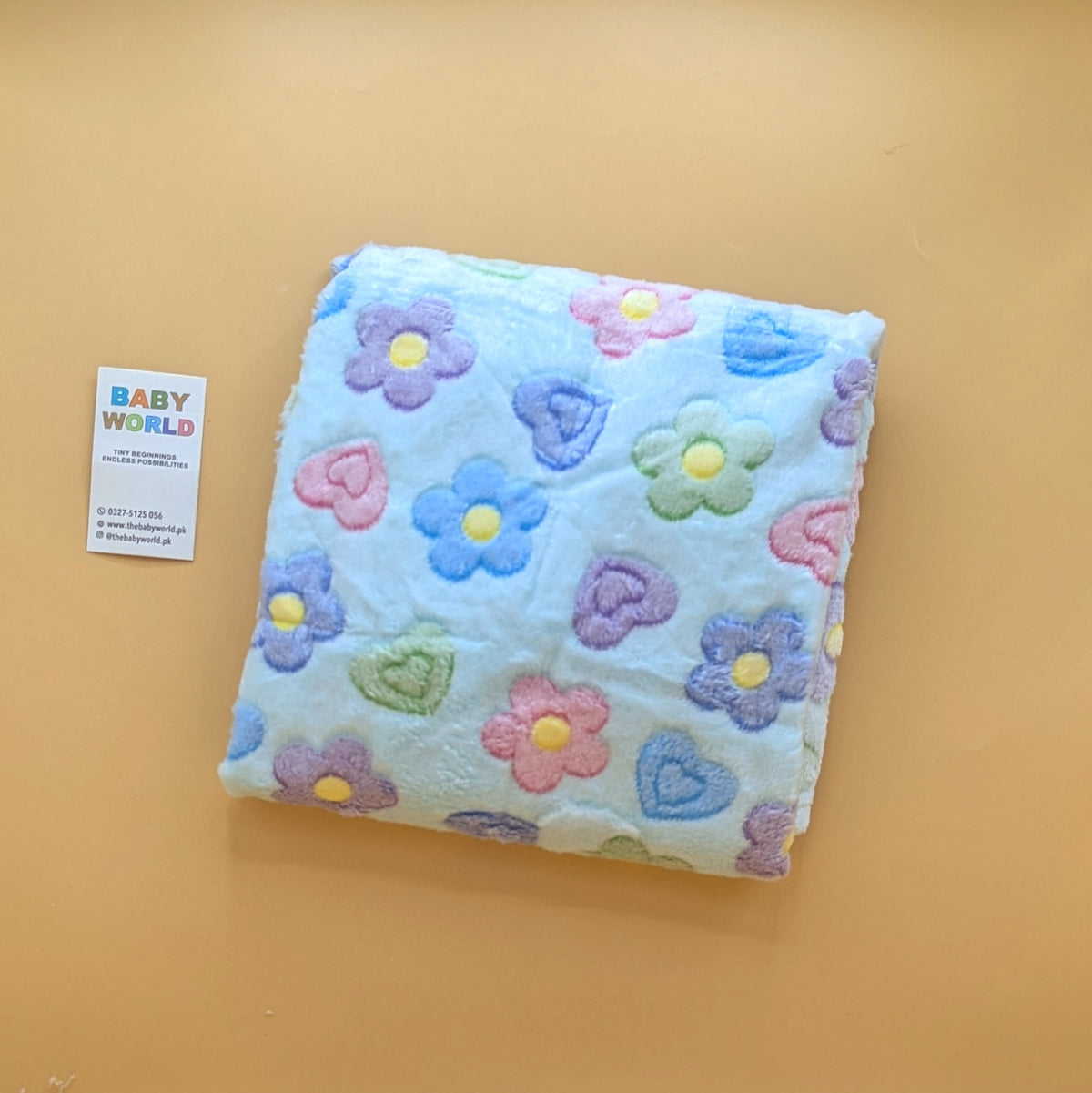 Baby Wrapping Sheet/Blanket - Floral/Hearts - Winter