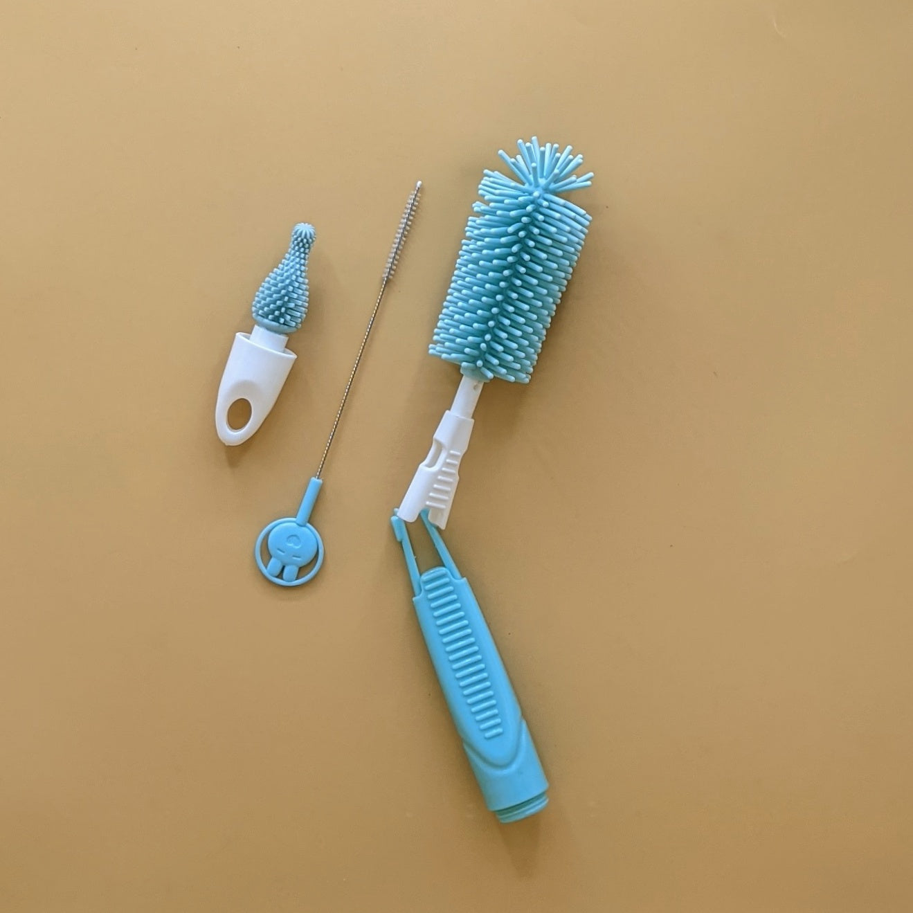 3 Pieces All Purpose Silicone Bottle & Teat Cleaning Brush
